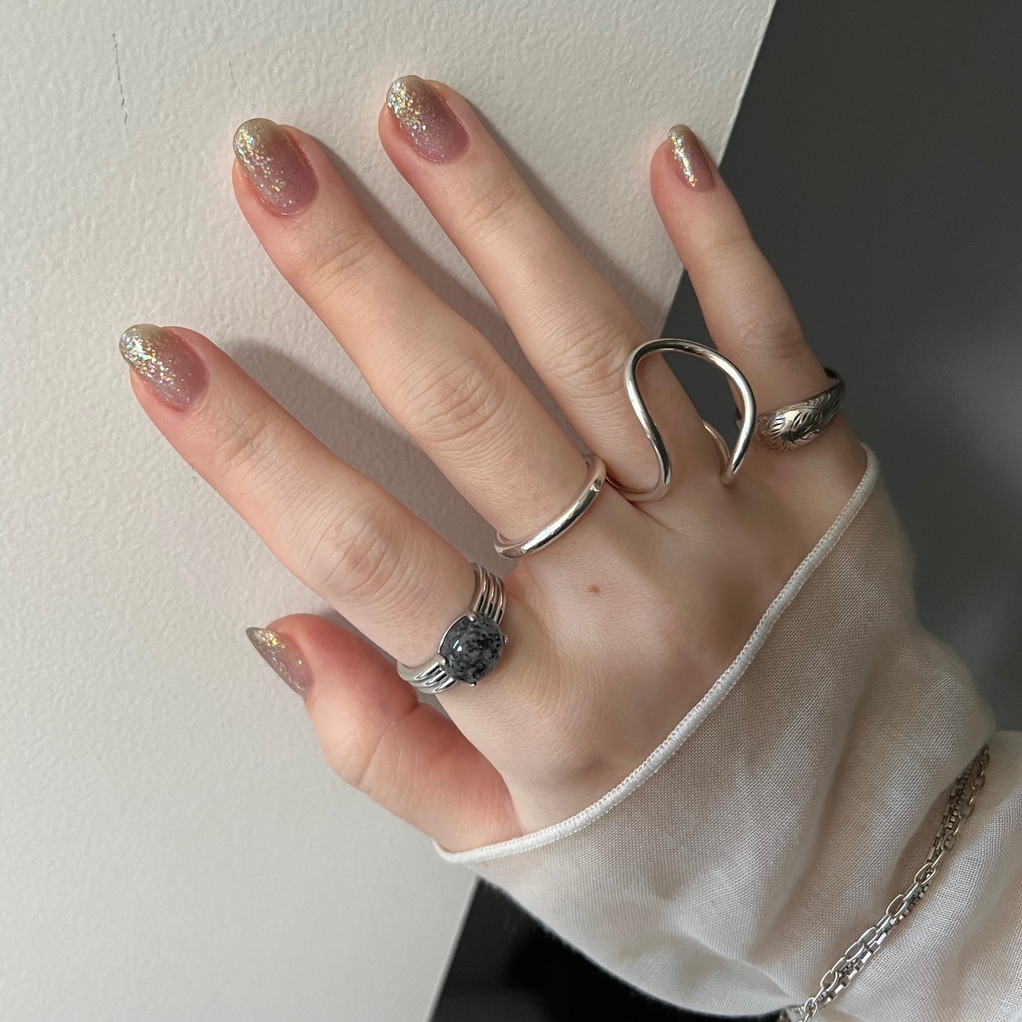 [ aventurine quartz ] trois silver