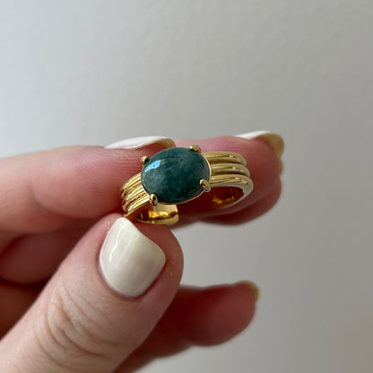 [ moss agate ] trois gold