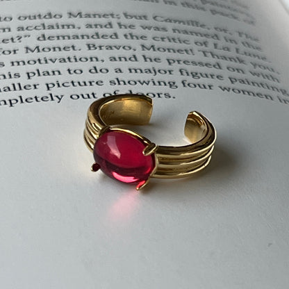 [ ruby glass ] trois gold