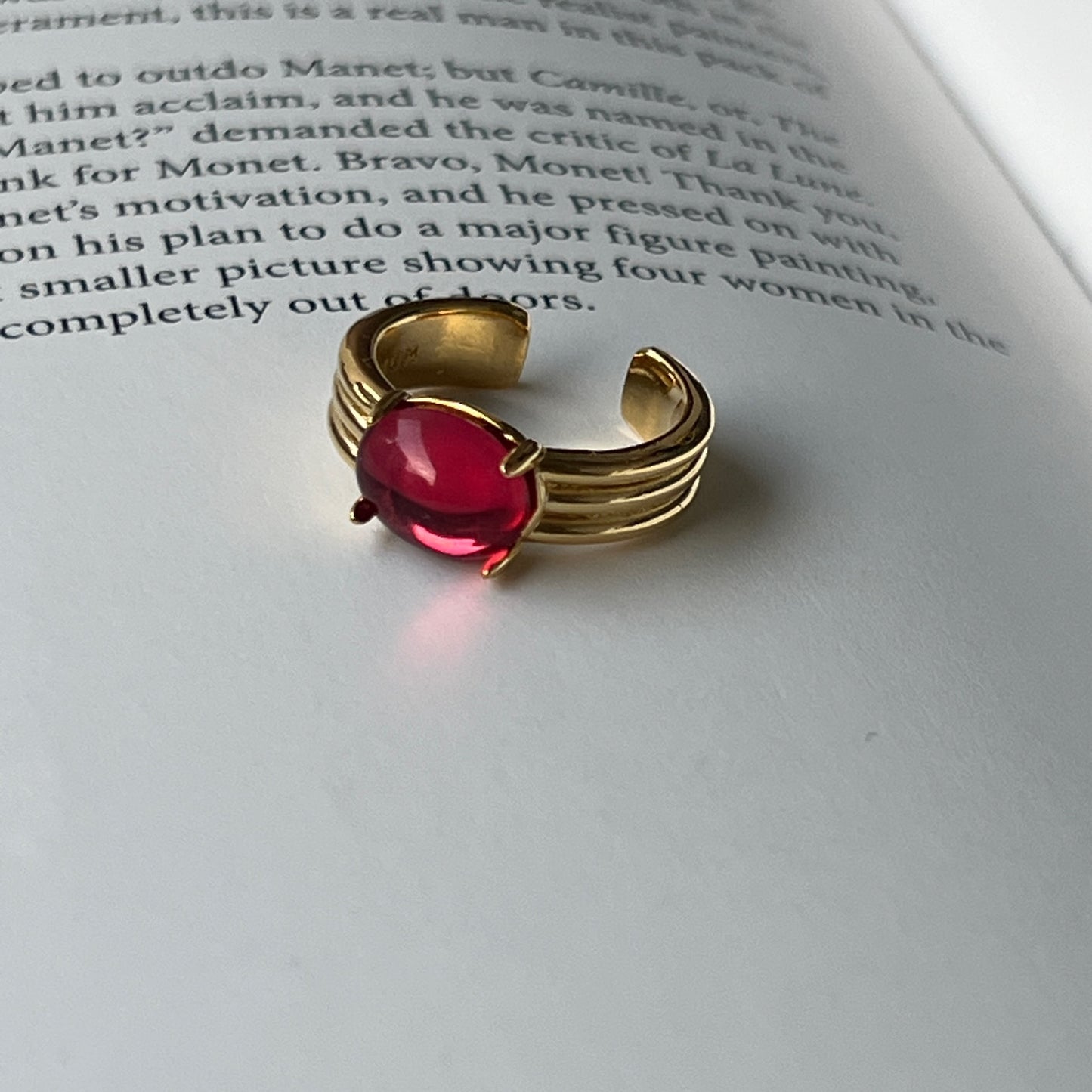 [ ruby glass ] trois gold