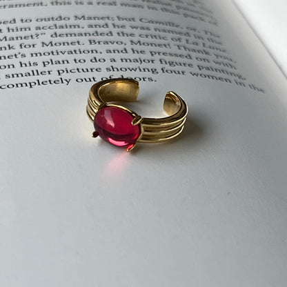 [ ruby glass ] trois gold