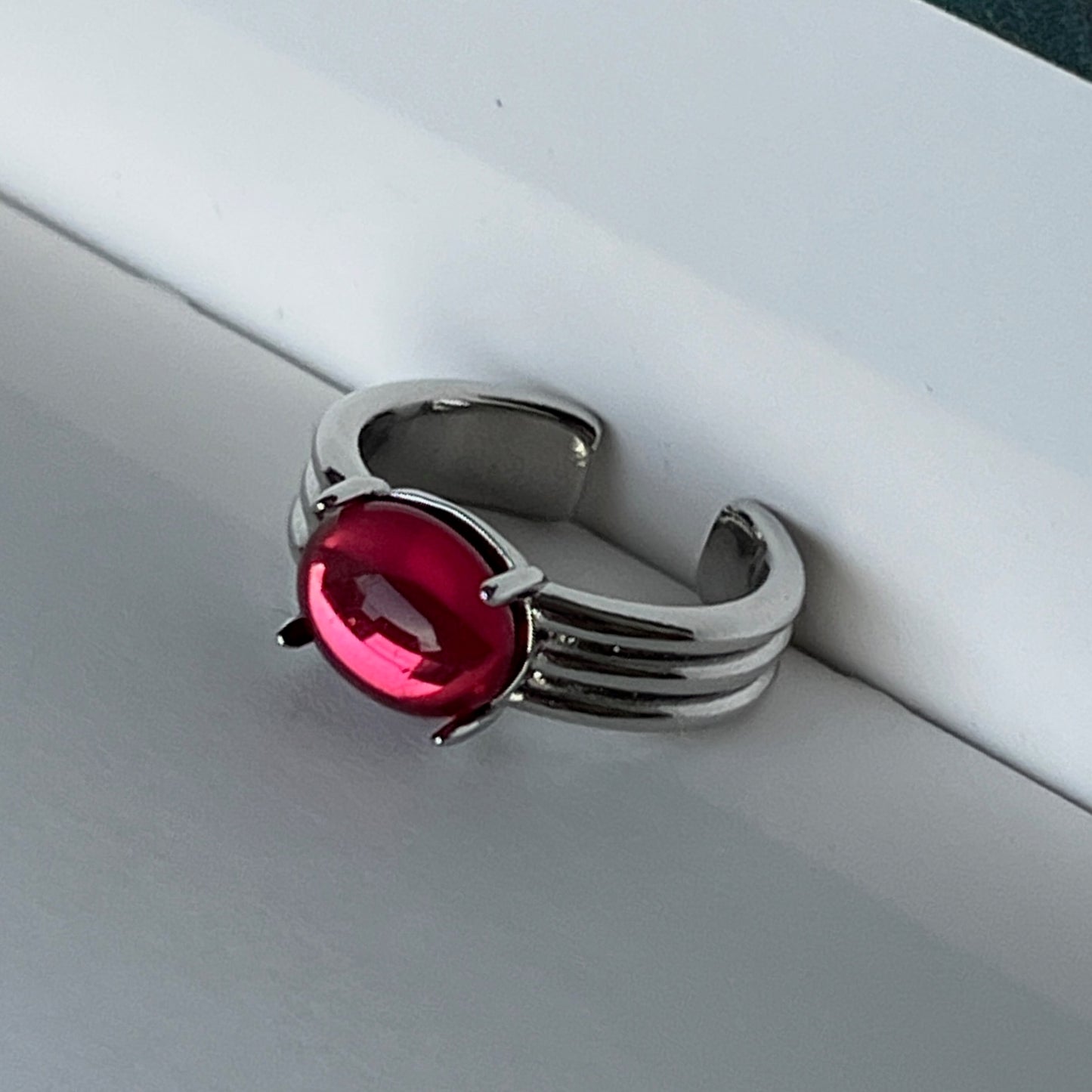 [ ruby glass ] trois silver