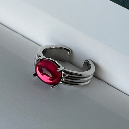 [ ruby glass ] trois silver