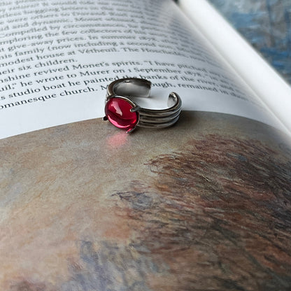 [ ruby glass ] trois silver