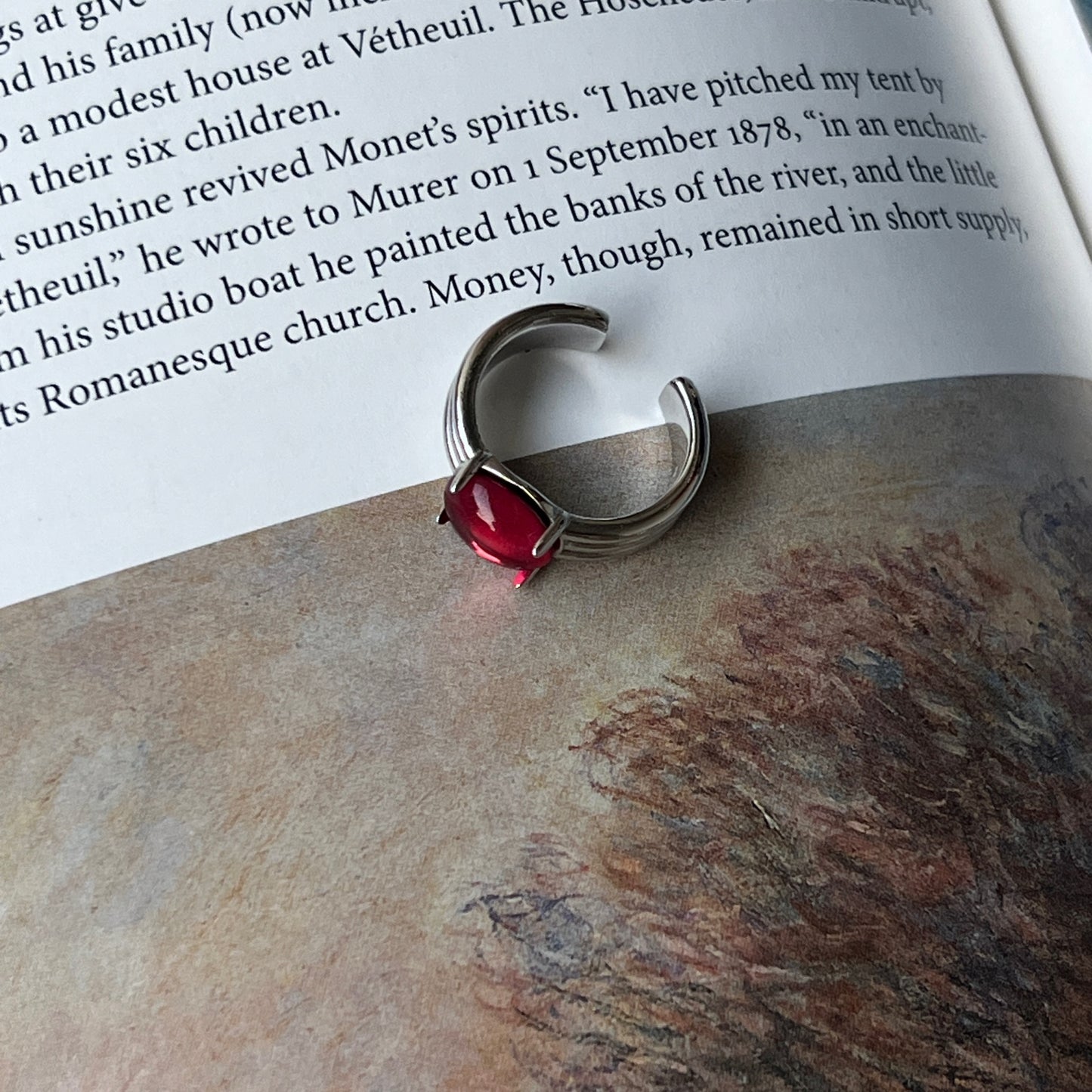 [ ruby glass ] trois silver