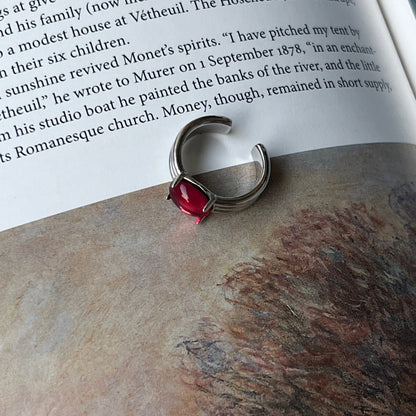 [ ruby glass ] trois silver