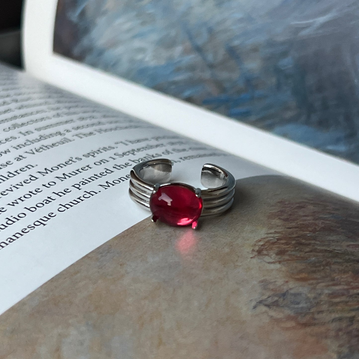 [ ruby glass ] trois silver