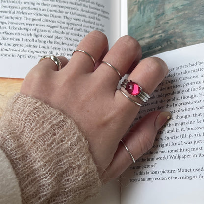 [ ruby glass ] trois silver