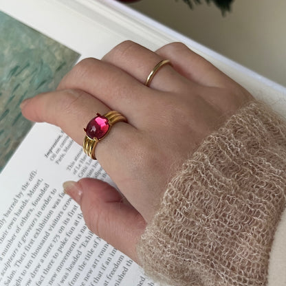 [ ruby glass ] trois gold