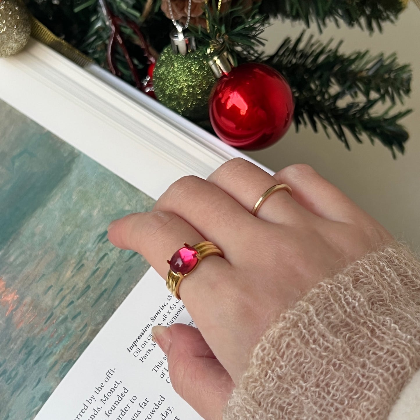 [ ruby glass ] trois gold