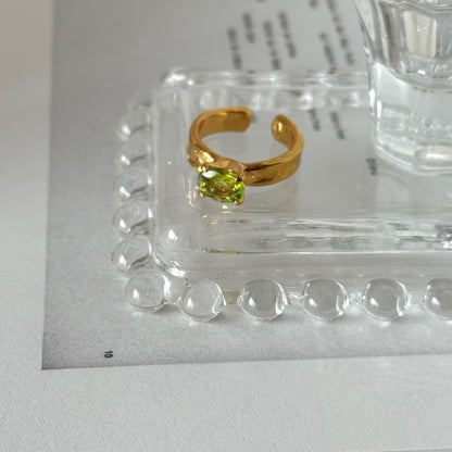 [ peridot ] um gold ring
