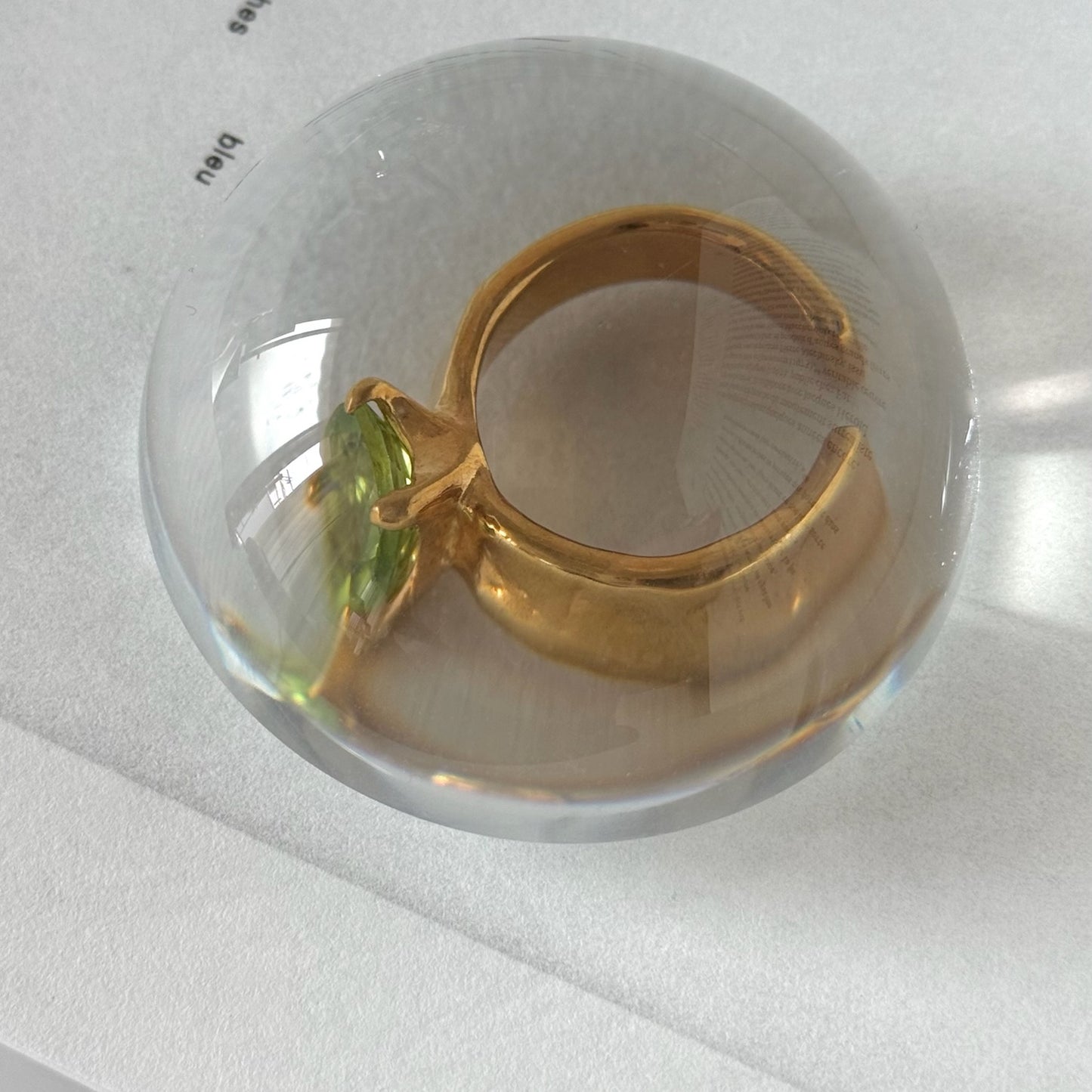 [ peridot ] um gold ring