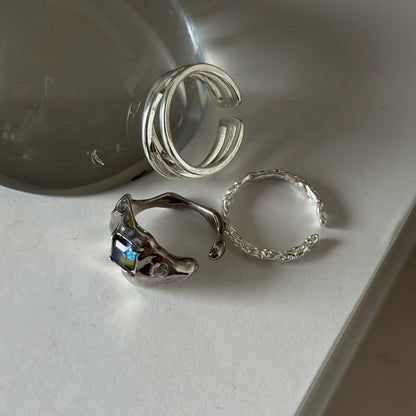 【 melt ring(army green delight)】3 rings set (02)