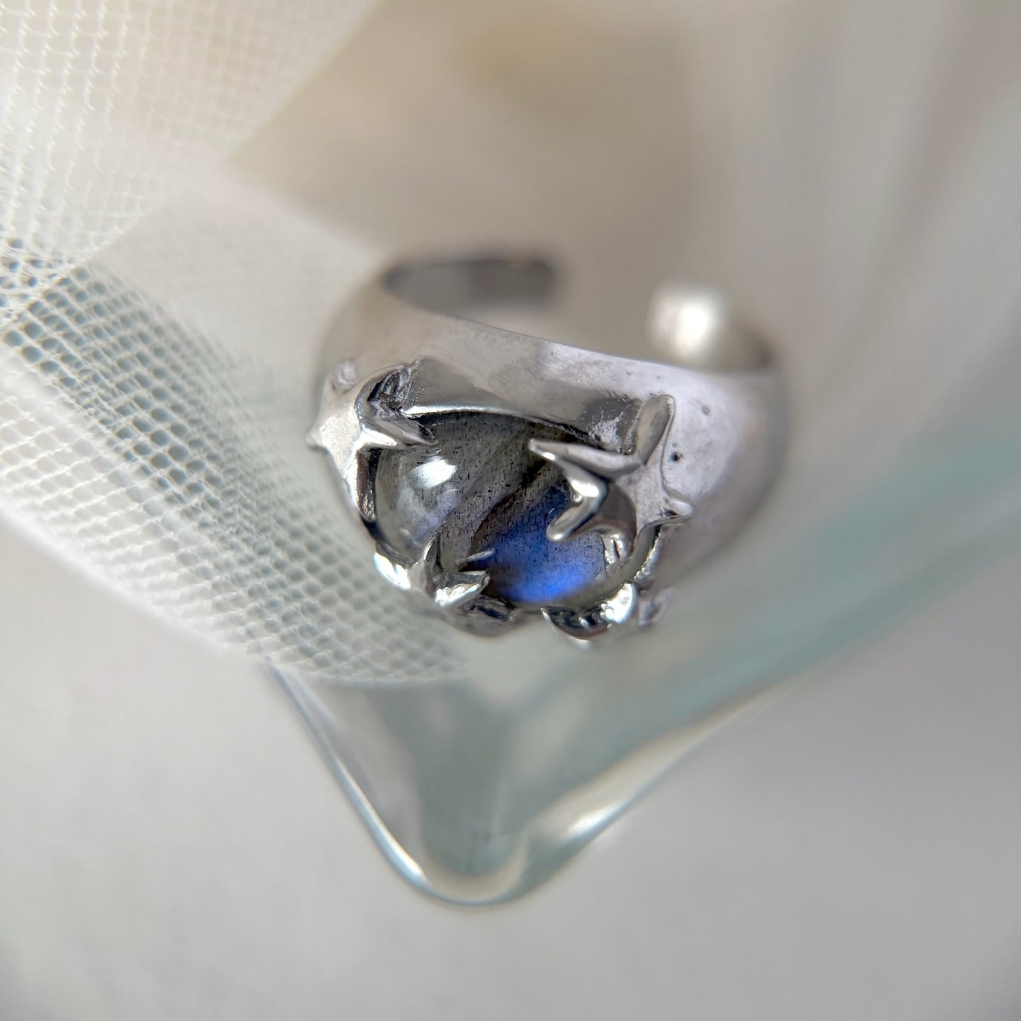 [ blue labradorite ] twinkle ring silver