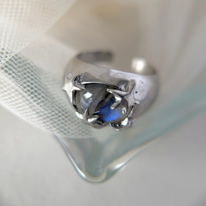 [ blue labradorite ] twinkle ring silver