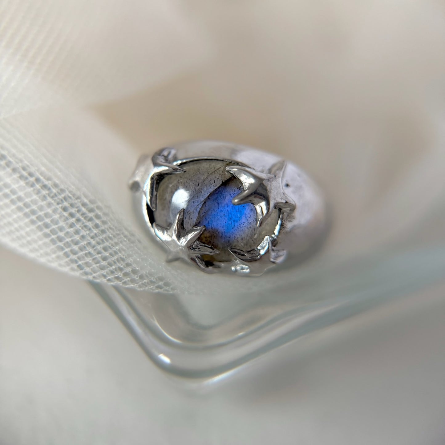 [ blue labradorite ] twinkle ring silver