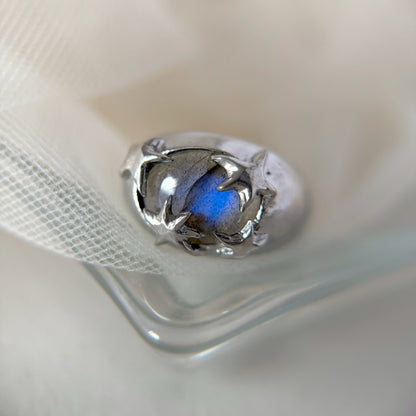 [ blue labradorite ] twinkle ring silver