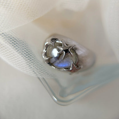 [ blue labradorite ] twinkle ring silver