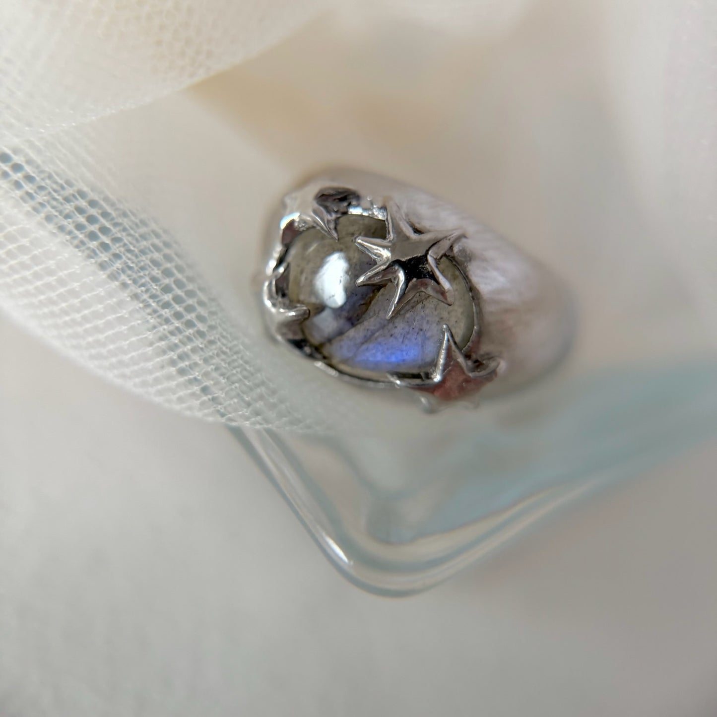 [ blue labradorite ] twinkle ring silver