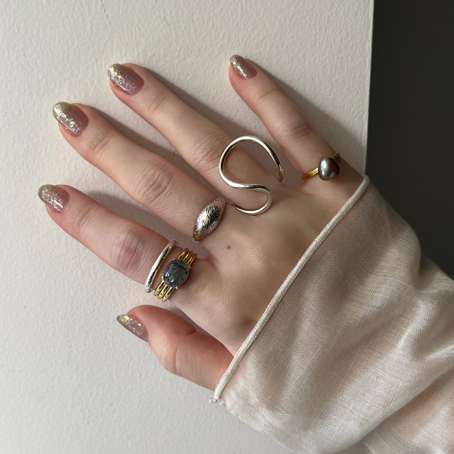 [ aventurine quartz ] trois gold