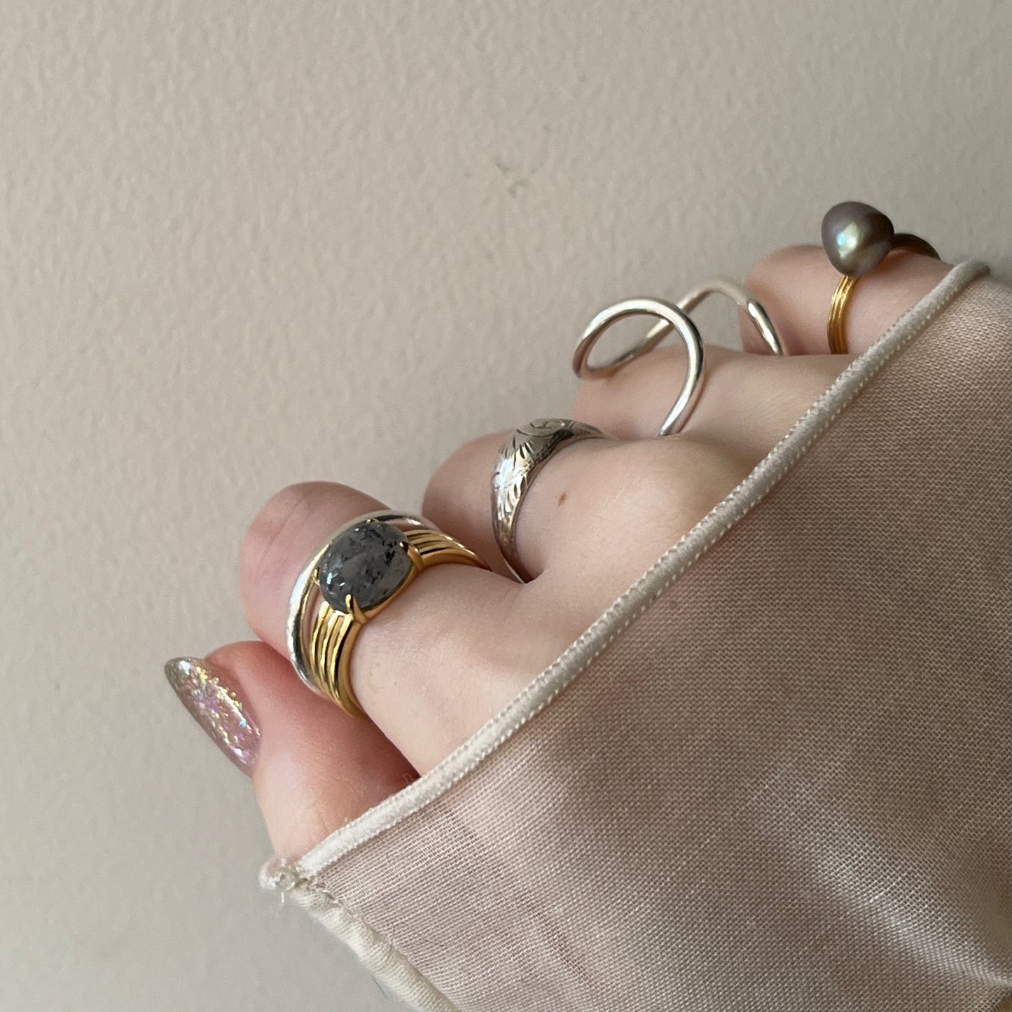 [ aventurine quartz ] trois gold