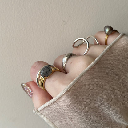 [ aventurine quartz ] trois gold
