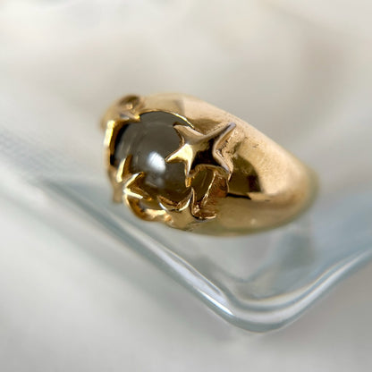 [ moss gray ] twinkle ring gold