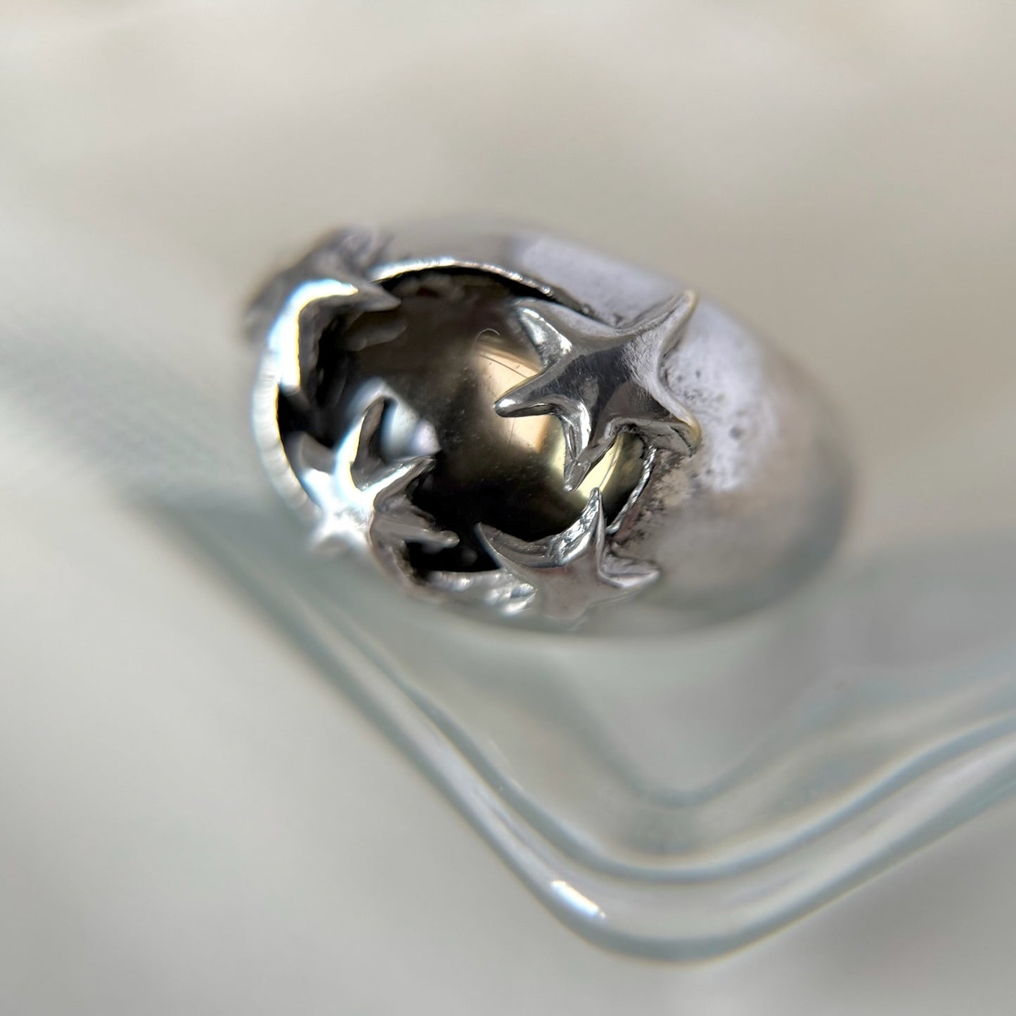 [ moss gray ] twinkle ring silver
