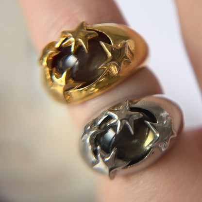 [ moss gray ] twinkle ring silver
