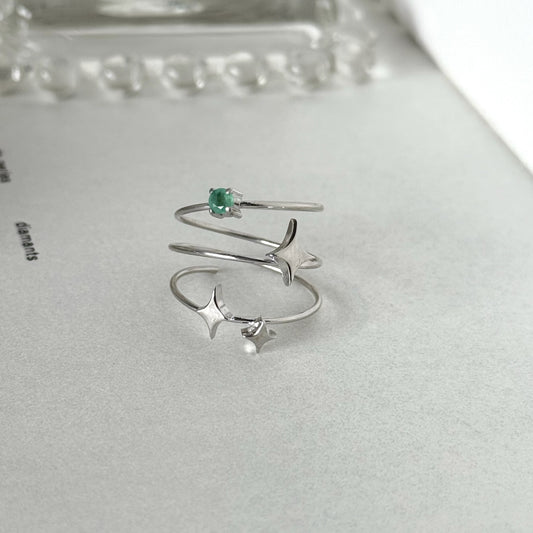 [ emerald ] procyon silver [ free size ]