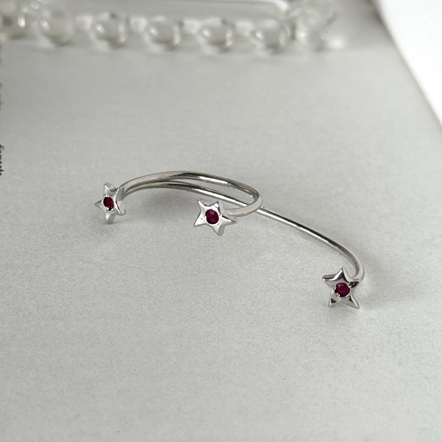 [ ruby ] orion ring silver