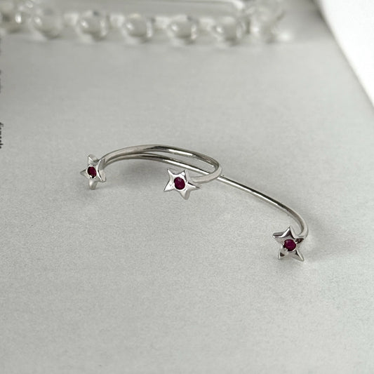 [ ruby ] orion ring silver [ free size ]