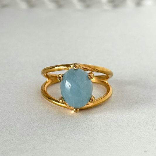 [ aqua marine ] double gold [ free size ]