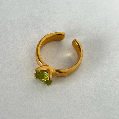 [ peridot ] um gold ring