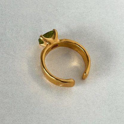 [ peridot ] um gold ring