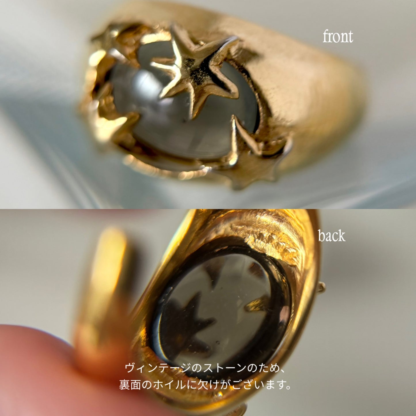 [ moss gray ] twinkle ring gold
