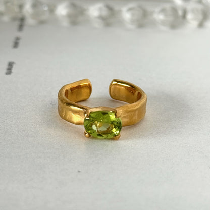 [ peridot ] um gold ring