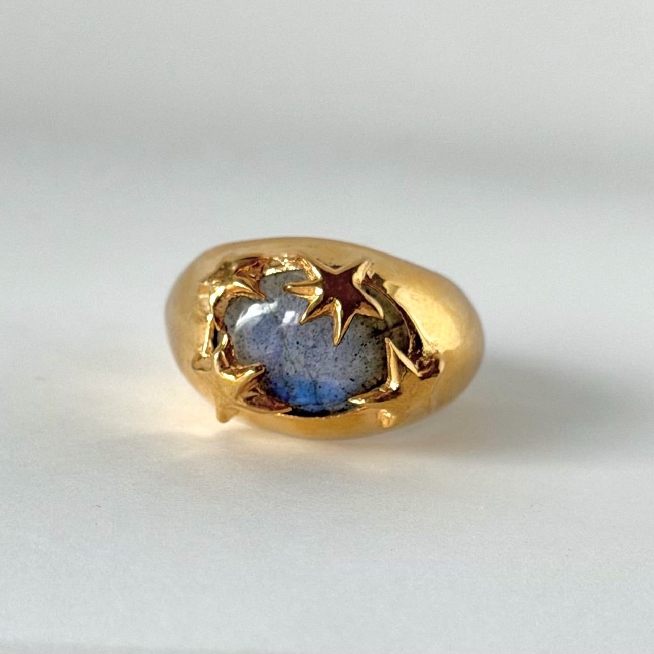 [ blue labradorite ] twinkle ring gold