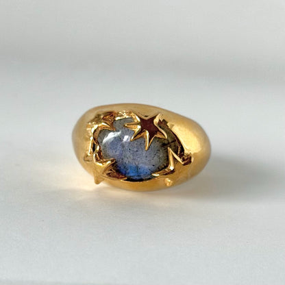 [ blue labradorite ] twinkle ring gold