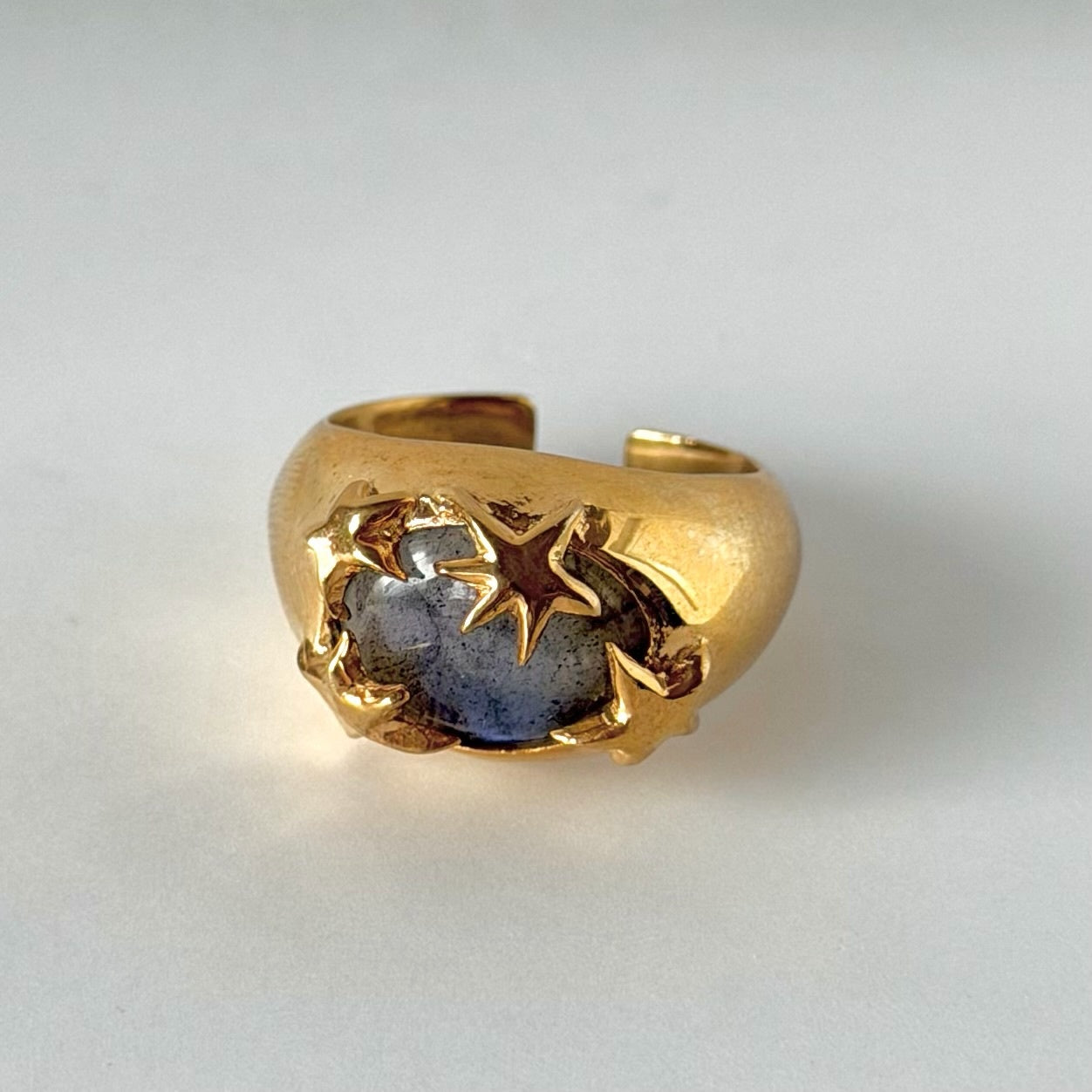 [ blue labradorite ] twinkle ring gold