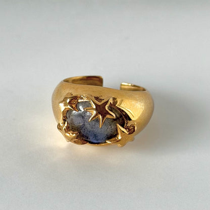 [ blue labradorite ] twinkle ring gold