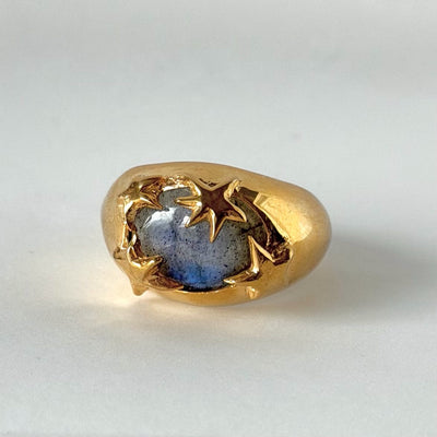 [ blue labradorite ] twinkle ring gold