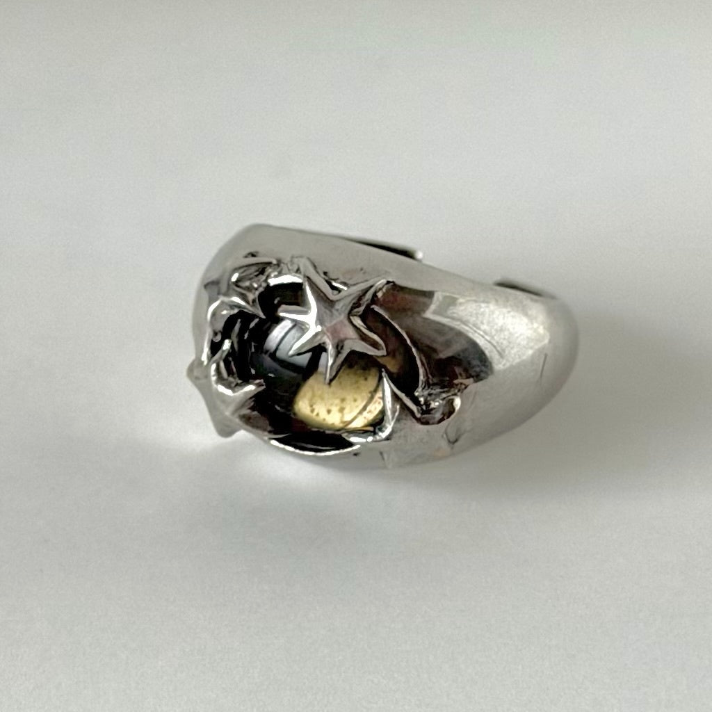 [ moss gray ] twinkle ring silver