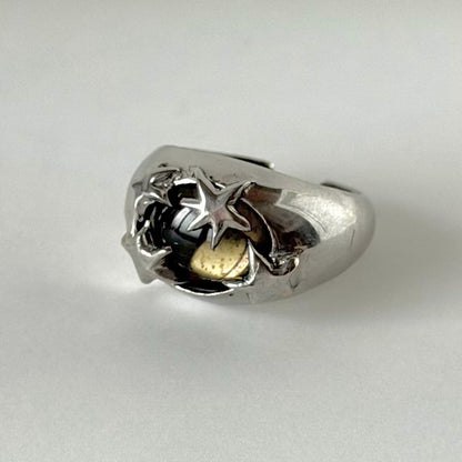 [ moss gray ] twinkle ring silver