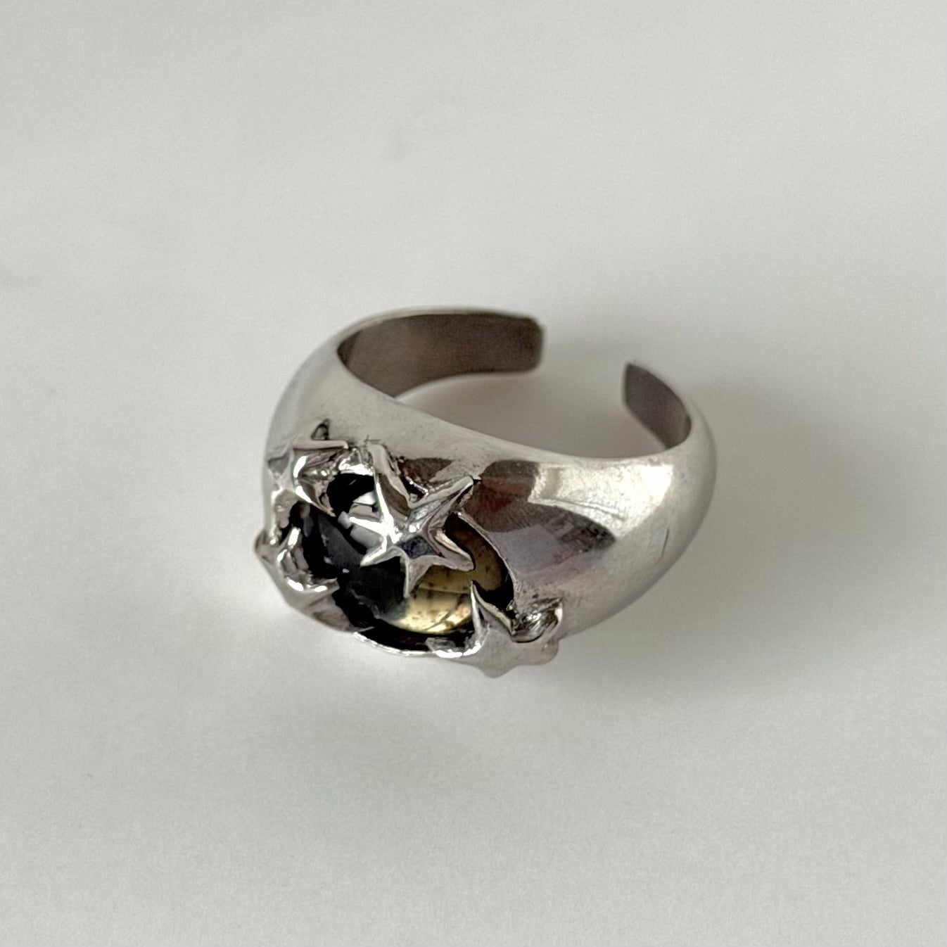 [ moss gray ] twinkle ring silver