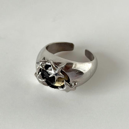 [ moss gray ] twinkle ring silver