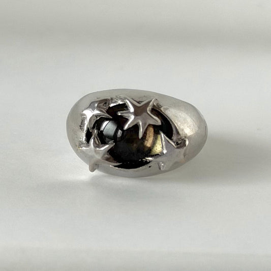 [ moss gray ] twinkle ring silver