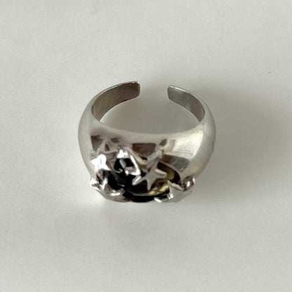 [ moss gray ] twinkle ring silver