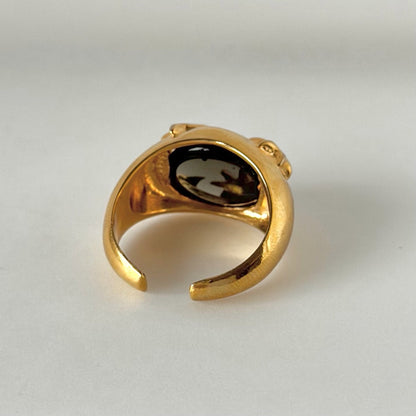 [ moss gray ] twinkle ring gold