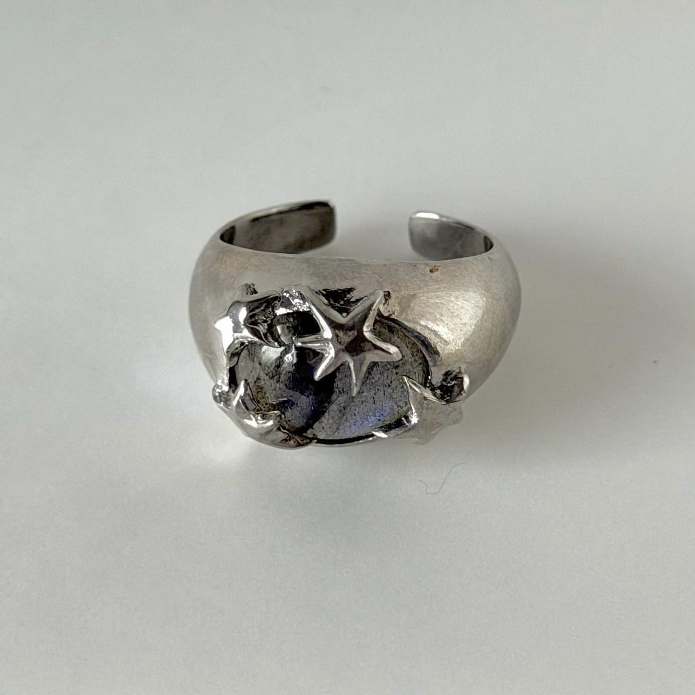 [ blue labradorite ] twinkle ring silver